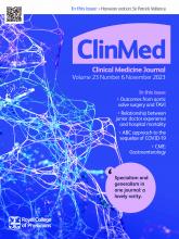 Clinical Medicine: 23 (6)